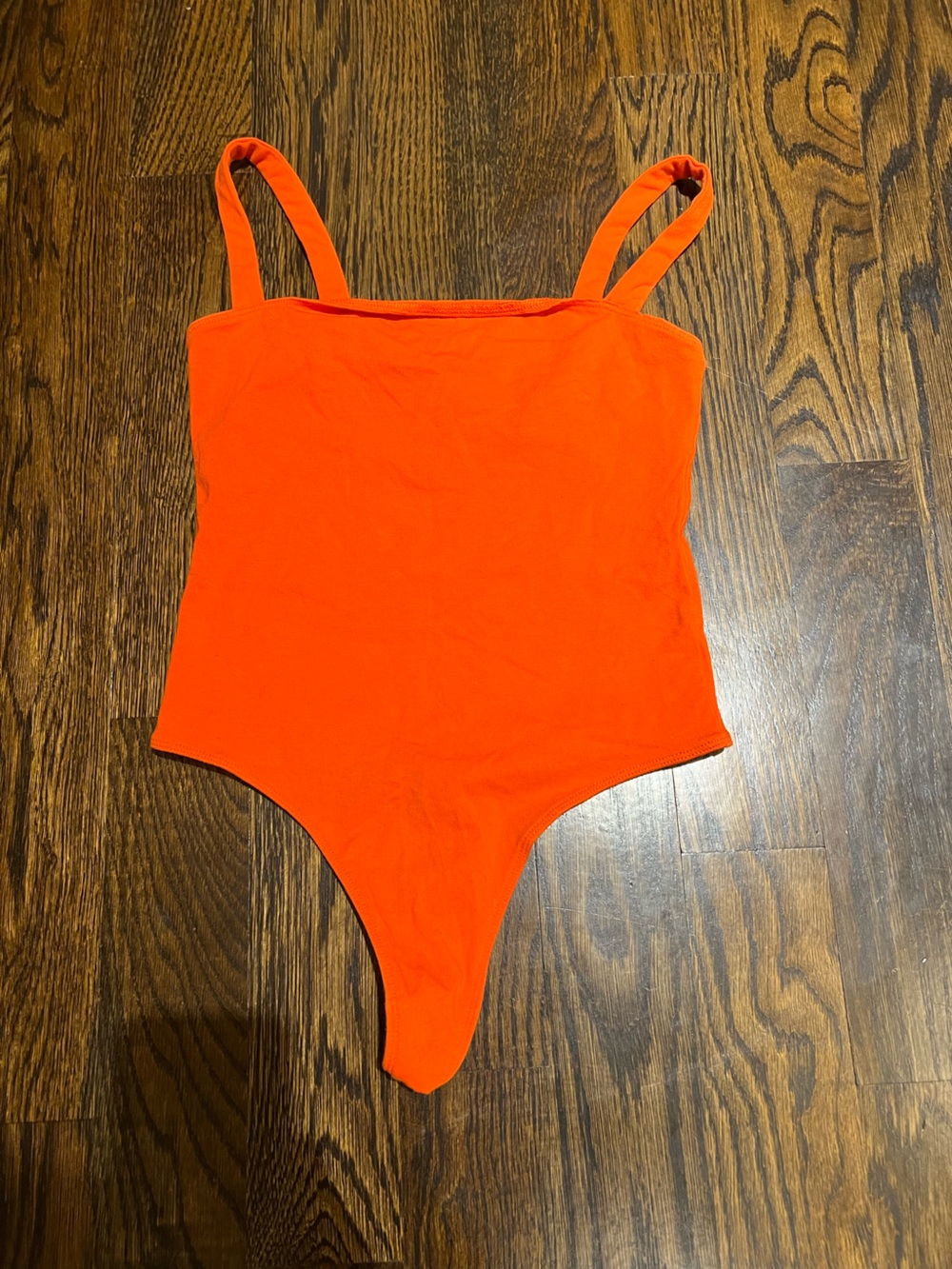 Urban Outfitters Bright Orange Strappy Bodysuit Tank